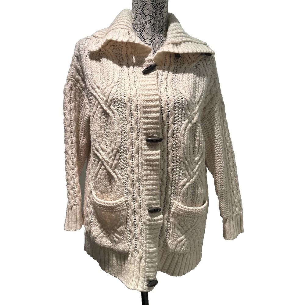 American Eagle Outfitters Cream wool blend grandpa‎ Sweater Size XS cardigan